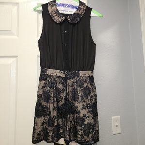 Black and Nude Romper